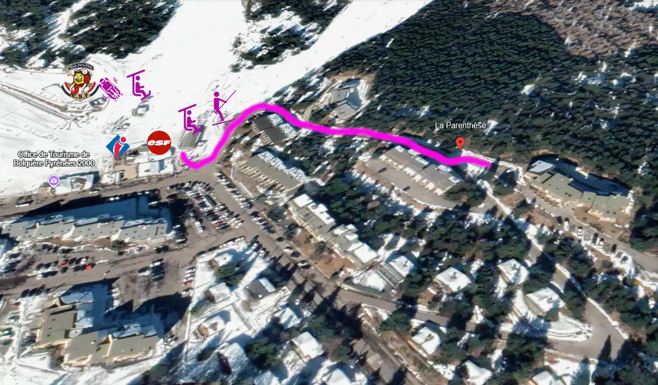 Plan 3D Appartement pied des pistes Bolquère Font-Romeu Pyrénées 2000